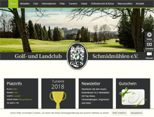 Tablet Screenshot of golf-schmidmuehlen.de